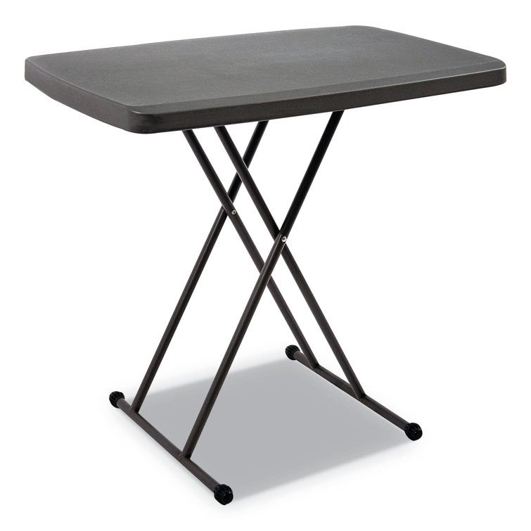 Charcoal IndestrucTable 30'' Adjustable Folding Utility Table