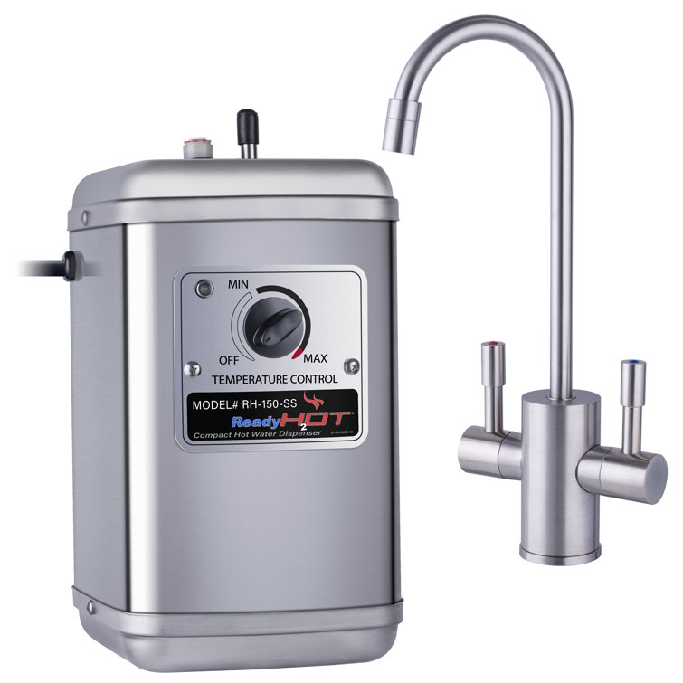 Compact Brushed Nickel Dual Lever Hot Water Dispenser