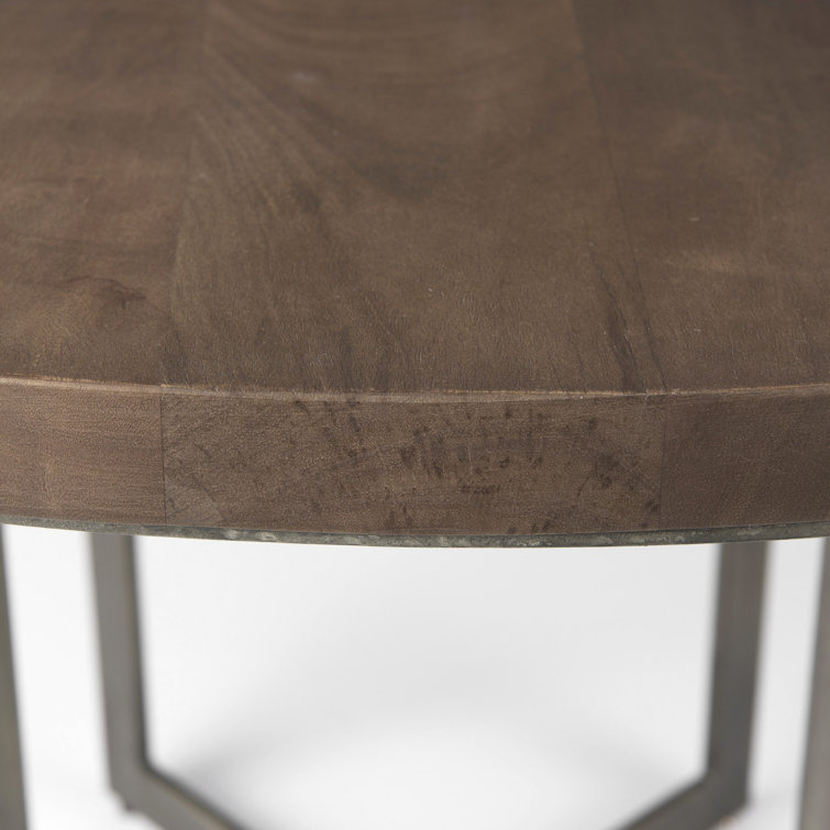 Tulane 48'' Round Dark Brown Mango Wood Dining Table