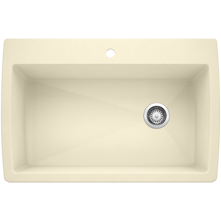 Truffle Granite Composite Single Bowl Drop-In/Undermount Kitchen Sink