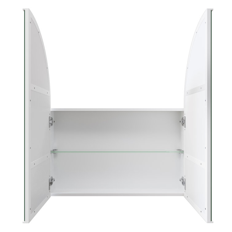 White Arch Shape Two Door Steel Medicine Cabinet
