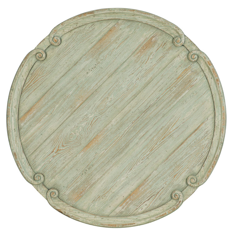 Pistachio Green Round Wood Coffee Table