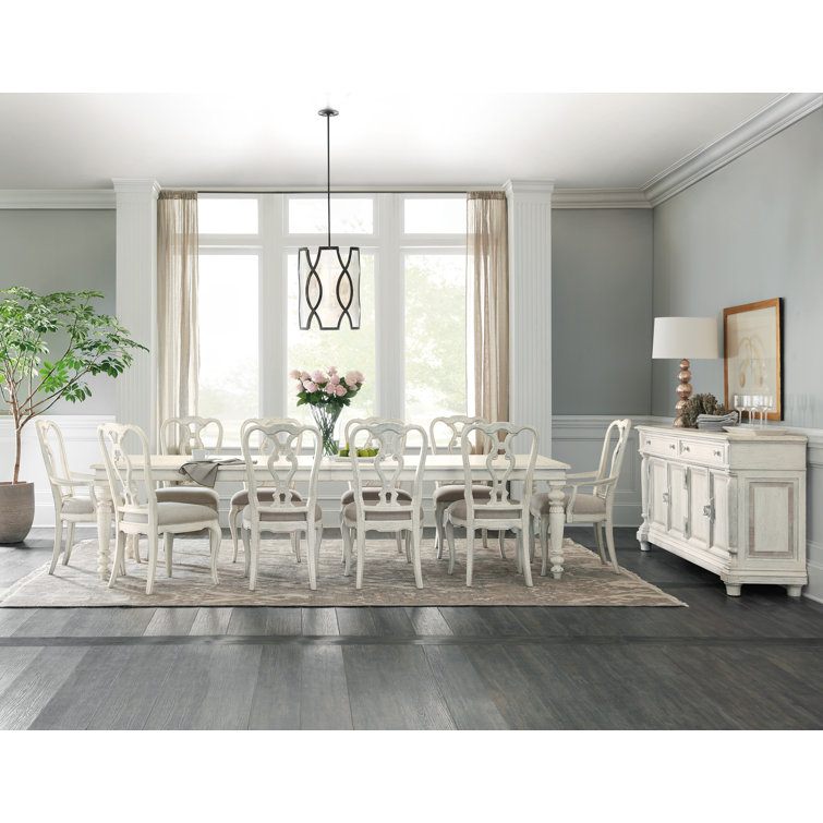 76'' White Traditional Pine Oak Maple Sideboard