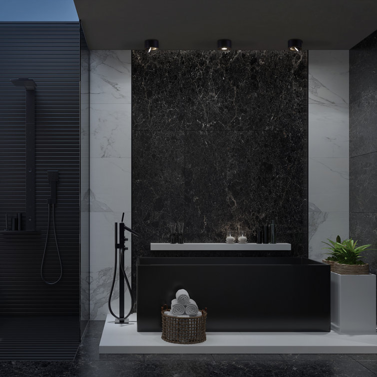 Modern Black LED Outdoor Flush Mount with Adjustable Beam