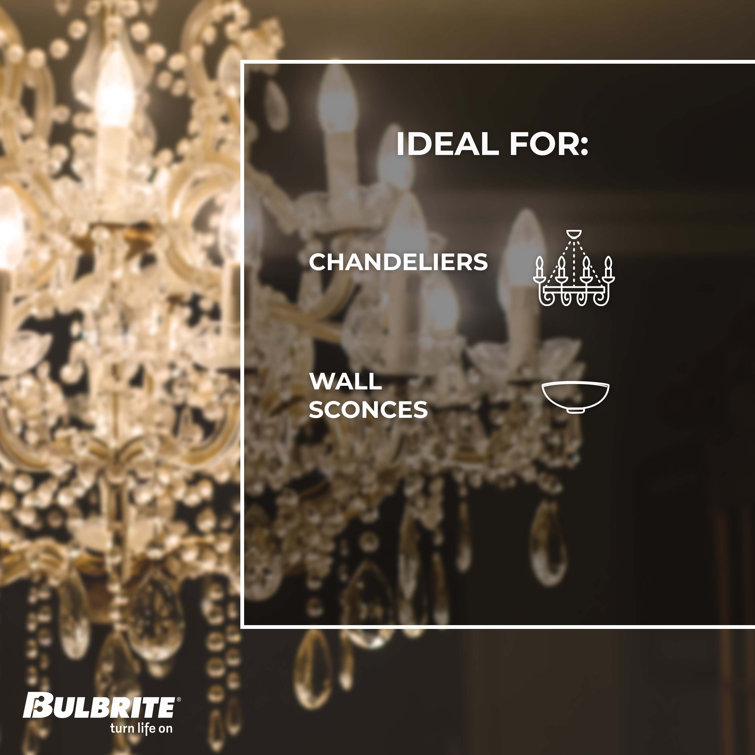 Clear Dimmable LED Edison Candle Light Bulb, 4-Pack