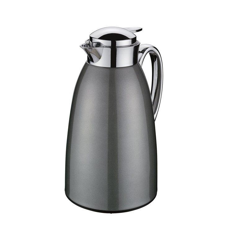 Gray Stainless Steel Insulated Carafe with Glass Liner