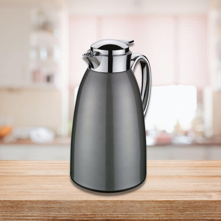 Gray Stainless Steel Insulated Carafe with Glass Liner