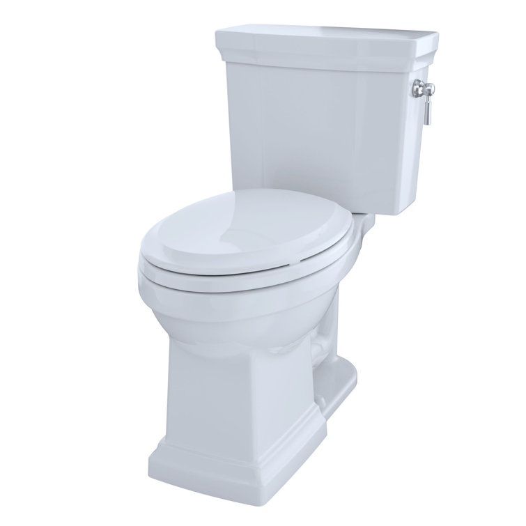 Eco-Savvy Bone Elongated Dual Flush High-Efficiency Toilet