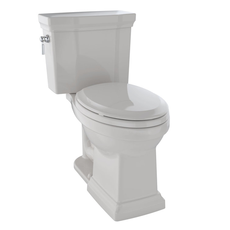 Eco-Savvy Bone Elongated Dual Flush High-Efficiency Toilet