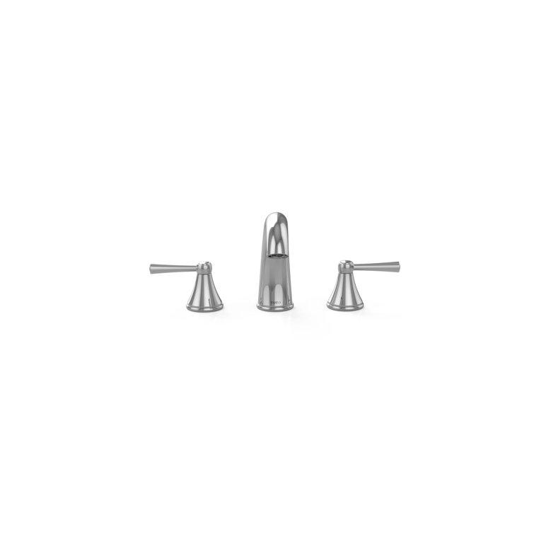Polished Nickel Widespread Brass Bathroom Faucet with Drain Assembly