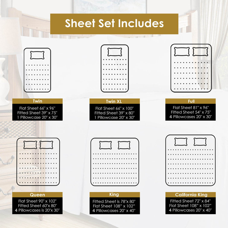 Lilac California King Cotton Blend Deep Pocket Sheet Set