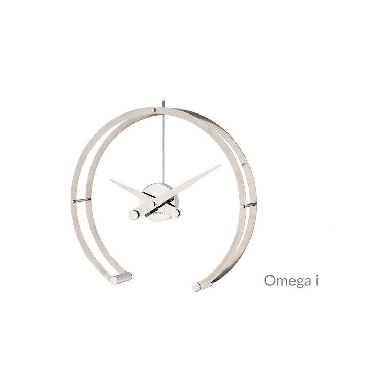 Silver Quartz and Polished Steel Table Clock