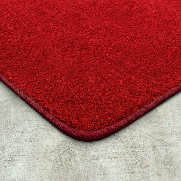 Endurance Red 6' x 9' Tufted Synthetic Area Rug