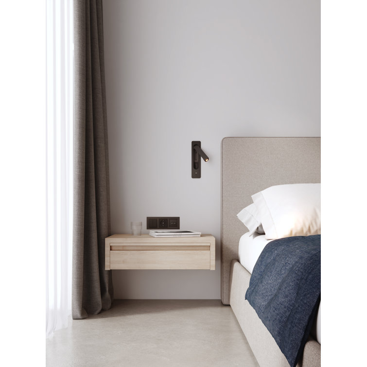 Keta Contemporary Black Zinc LED Reading Sconce