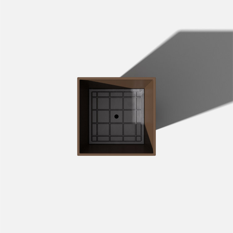Espresso Sleek Square Tapered Modern Planter 26" High