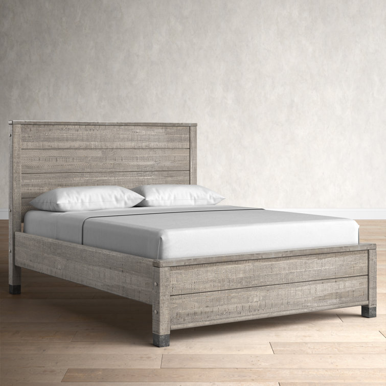 Baja Full/Double Driftwood Grey Solid Pine Platform Bed