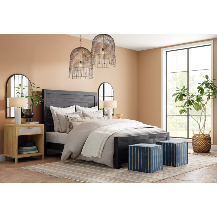 Allegra Honey Oak & Cream Cane Single Drawer Nightstand