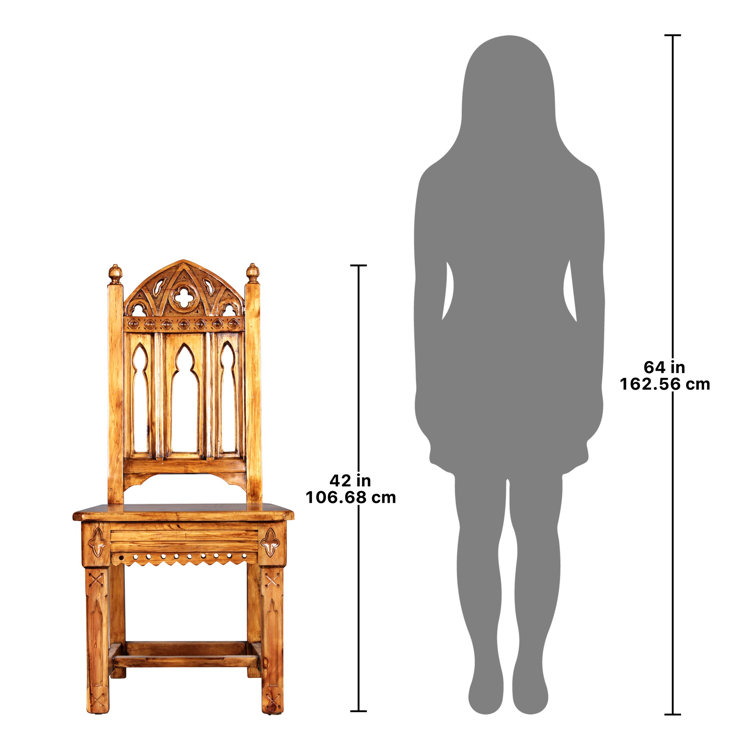 Sudbury High-Back Gothic Side Chair in Hand-Finished Pine