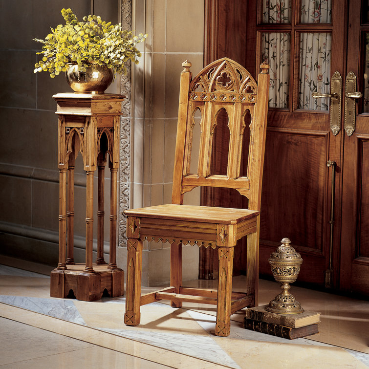 Sudbury High-Back Gothic Side Chair in Hand-Finished Pine