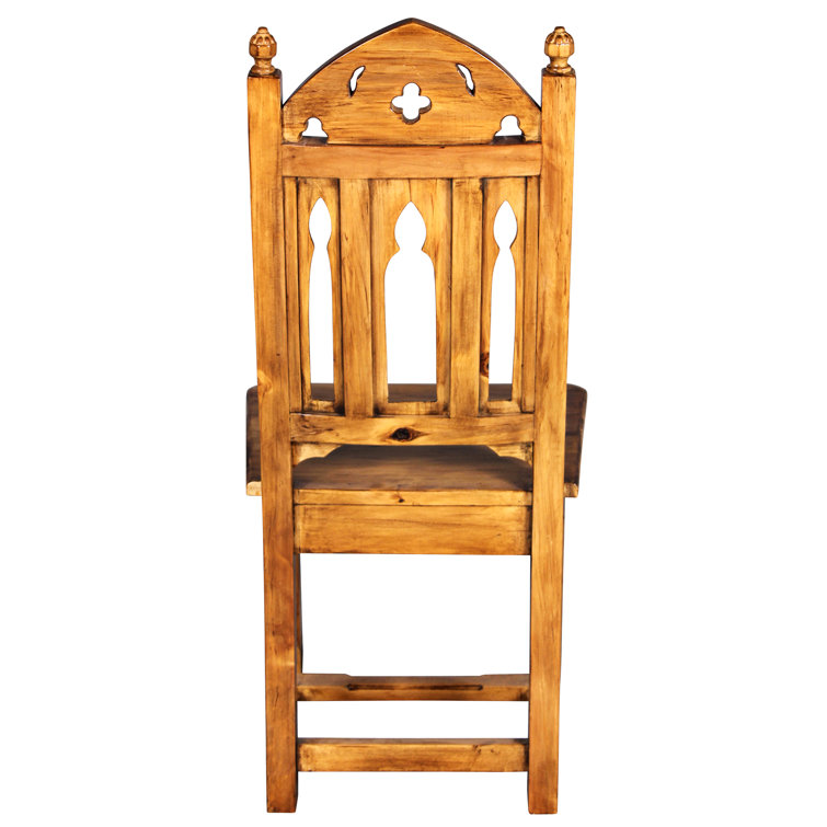 Sudbury High-Back Gothic Side Chair in Hand-Finished Pine