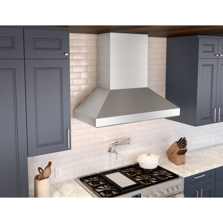 48" Stainless Steel Wall Mounted Range Hood with Nightlight