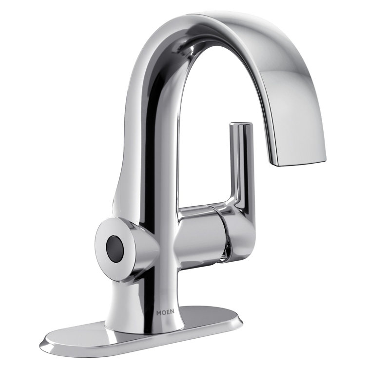 Chrome Touchless Single Handle Bathroom Faucet with High Arc Spout
