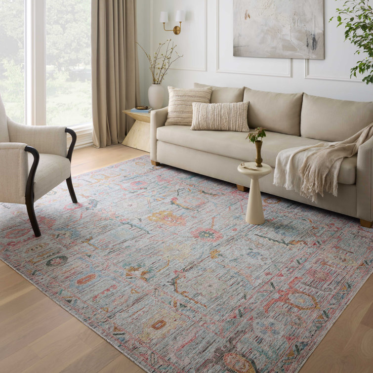 Elysium 5' x 7'6" Multicolor Synthetic Stain-Resistant Rug