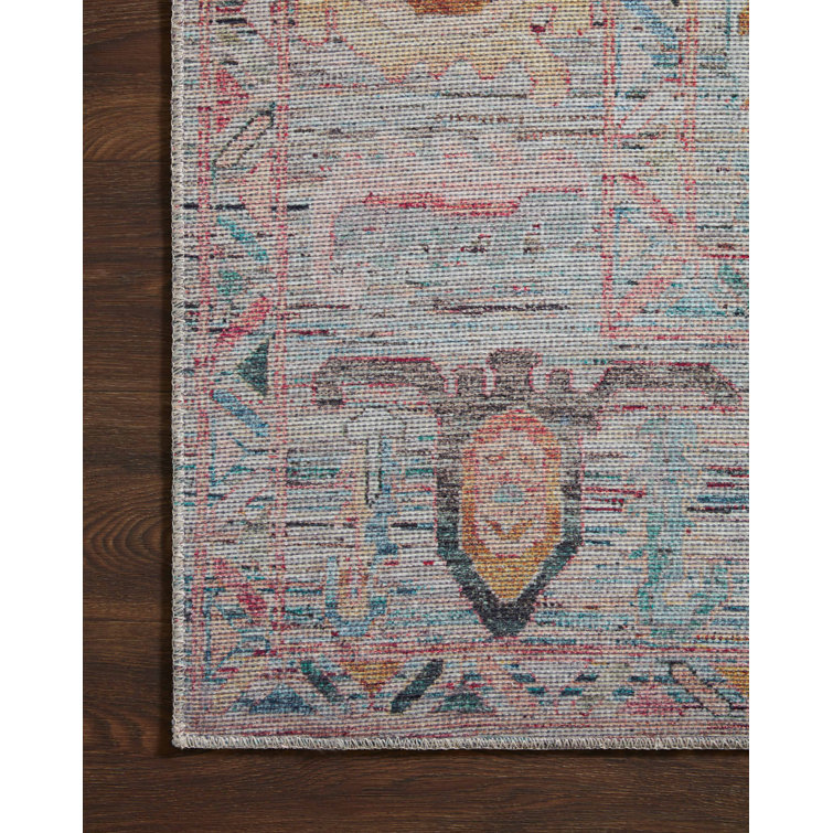 Elysium 5' x 7'6" Multicolor Synthetic Stain-Resistant Rug