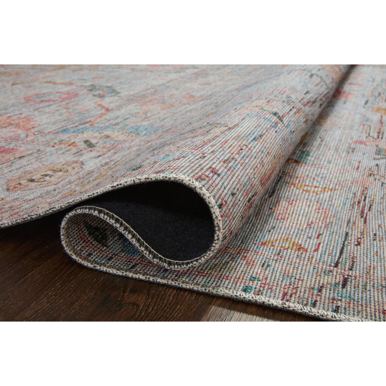 Elysium 5' x 7'6" Multicolor Synthetic Stain-Resistant Rug