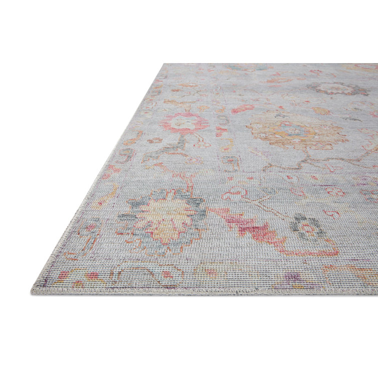 Elysium Gray and Multicolor Synthetic Runner Rug