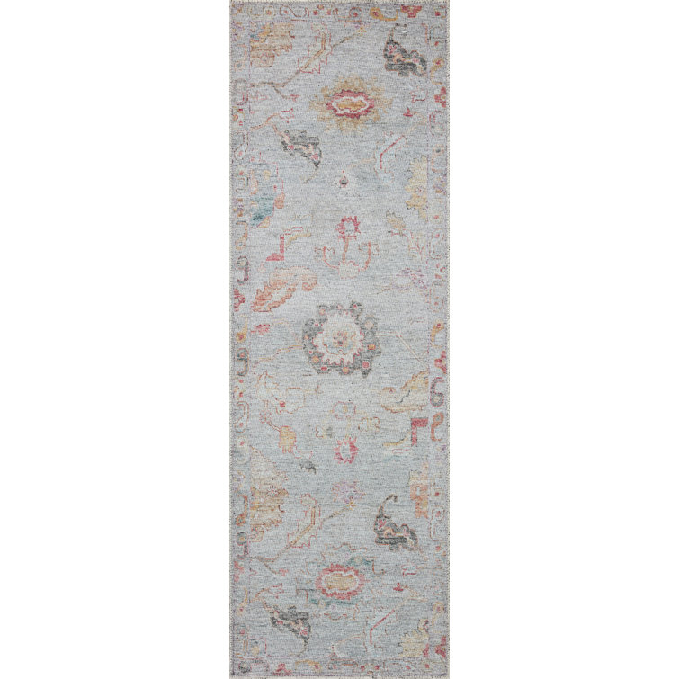 Elysium Gray and Multicolor Synthetic Runner Rug