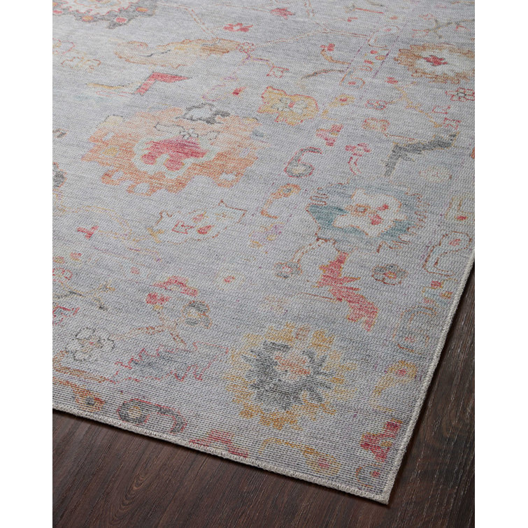 Elysium Gray and Multicolor Synthetic Runner Rug