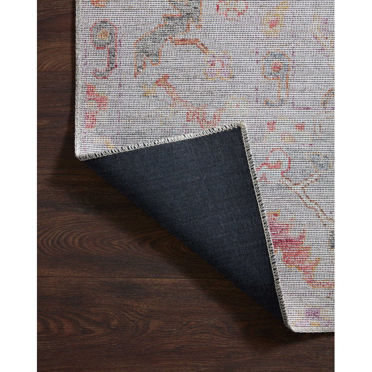 Elysium Gray and Multicolor Synthetic Runner Rug