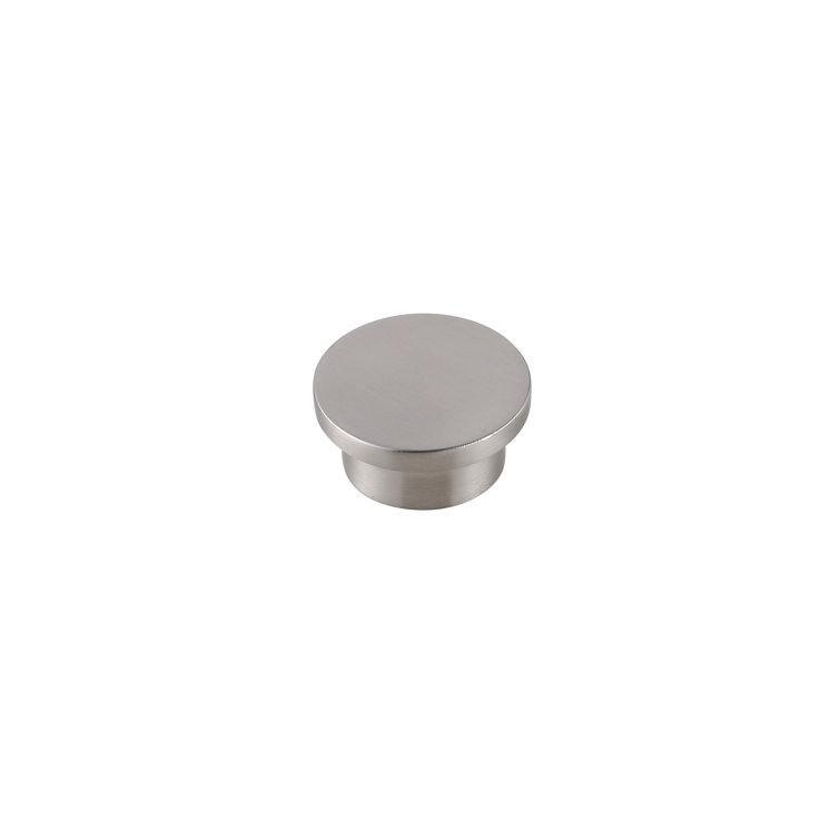 Brushed Nickel Round Oversized Drawer Knobs Set of 10