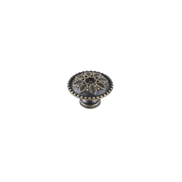 Antique Bronze Round Mushroom Knob Set with Mounting Hardware
