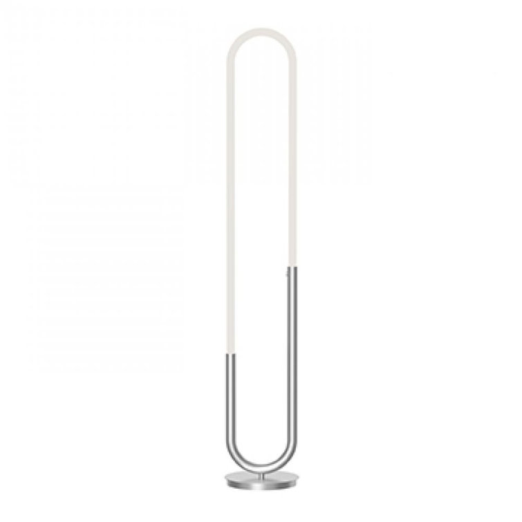 Huron Sleek Chrome LED Floor Lamp with Touch Dimmer, 52.25"
