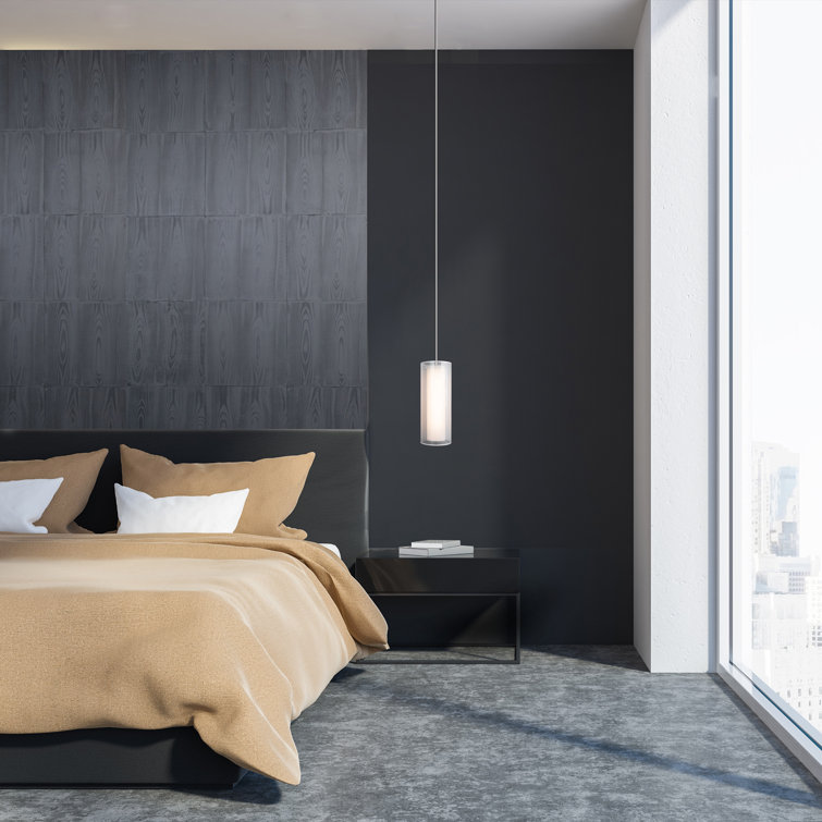 Mini Metropolis Brushed Nickel LED Pendant with Clear Glass