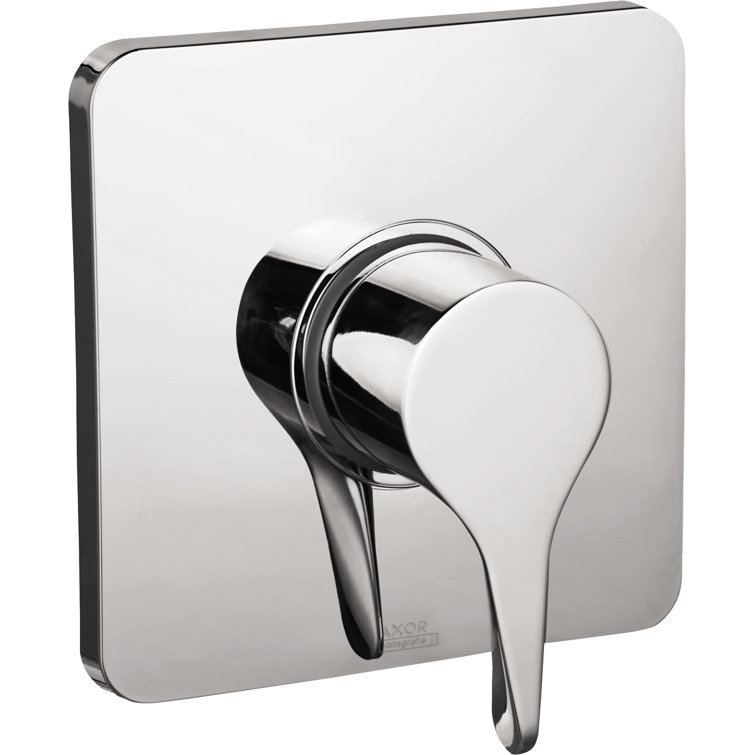 Modern Brushed Nickel Shower Trim with Lever Handle