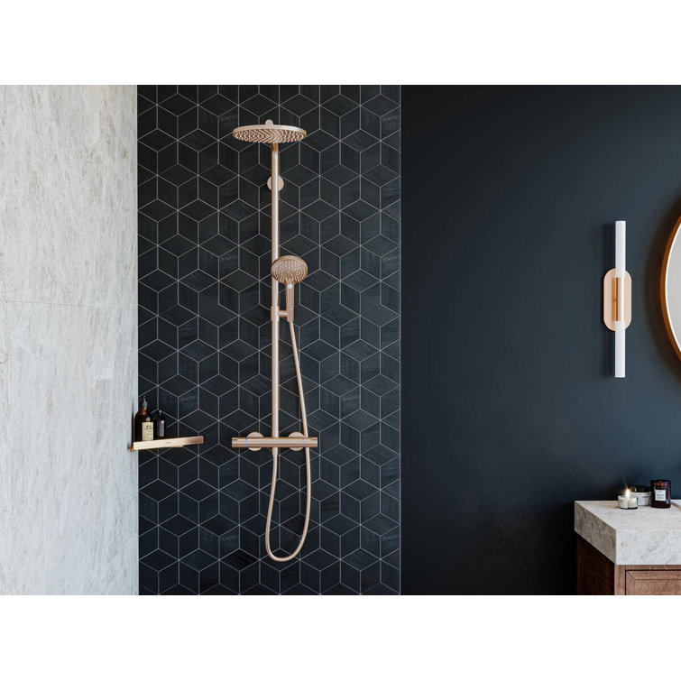 Brushed Nickel Metal Corner Shower Basket