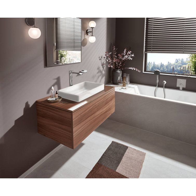 Modern Black Brass Single Hole Vessel Faucet