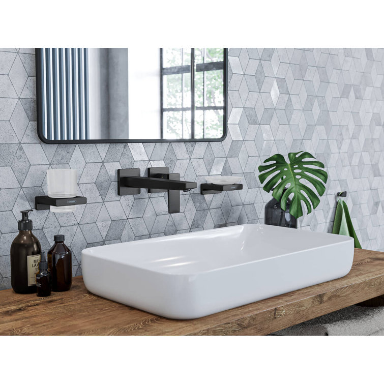 Matte Black Glass Wall-Mounted Soap Dish