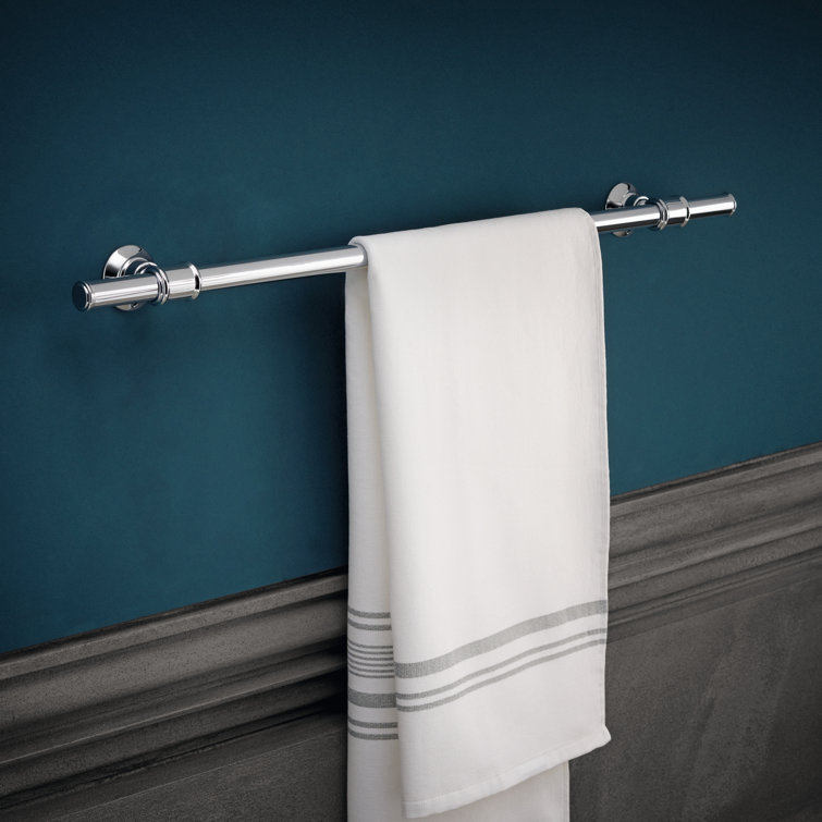 Polished Nickel 31-Inch Wall Mounted Towel Bar