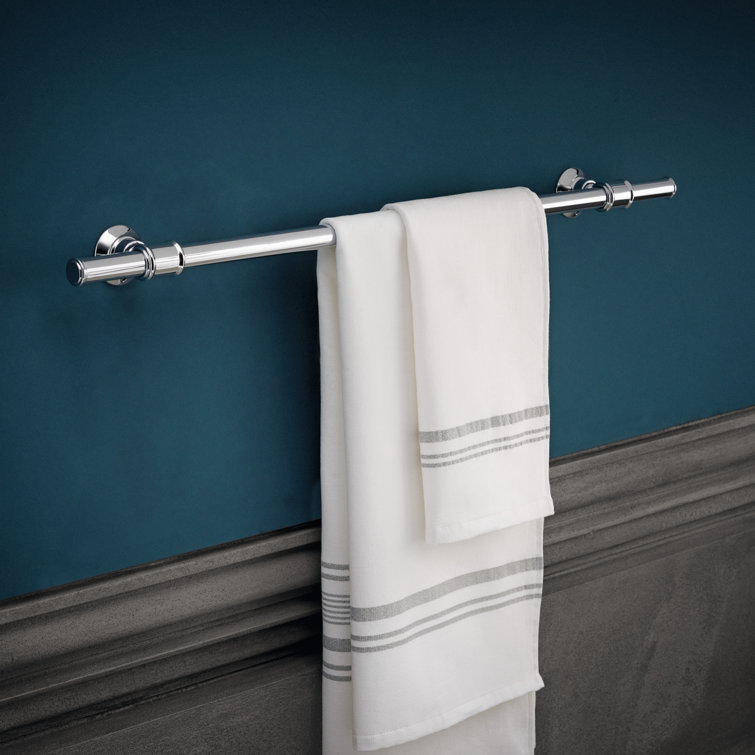 Polished Nickel 31-Inch Wall Mounted Towel Bar