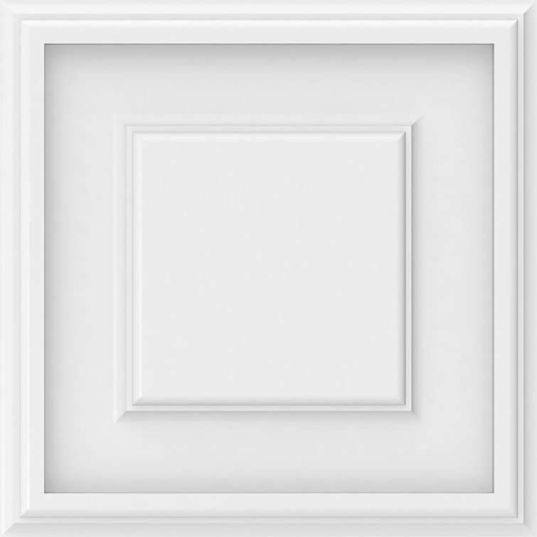 Legacy 12" White PVC Raised Decorative Wall Panel