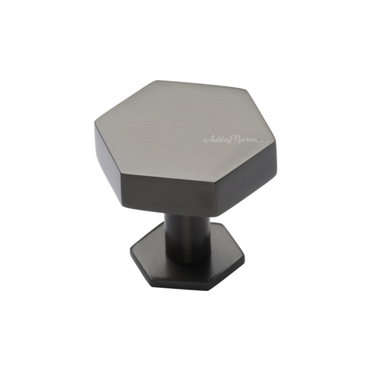 Geometric Polished Nickel Brass Cabinet Knob