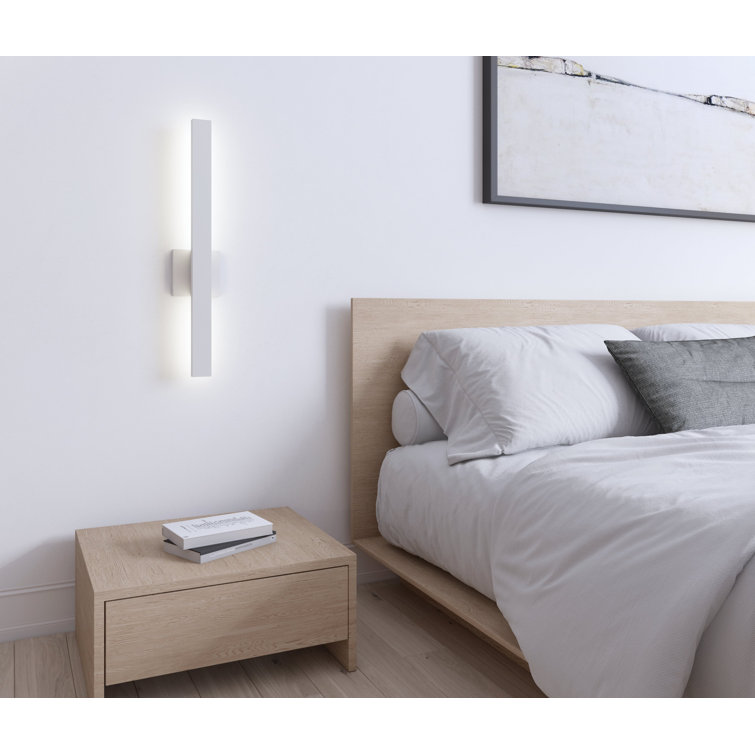 Textured White 24" Dimmable LED Wall Sconce