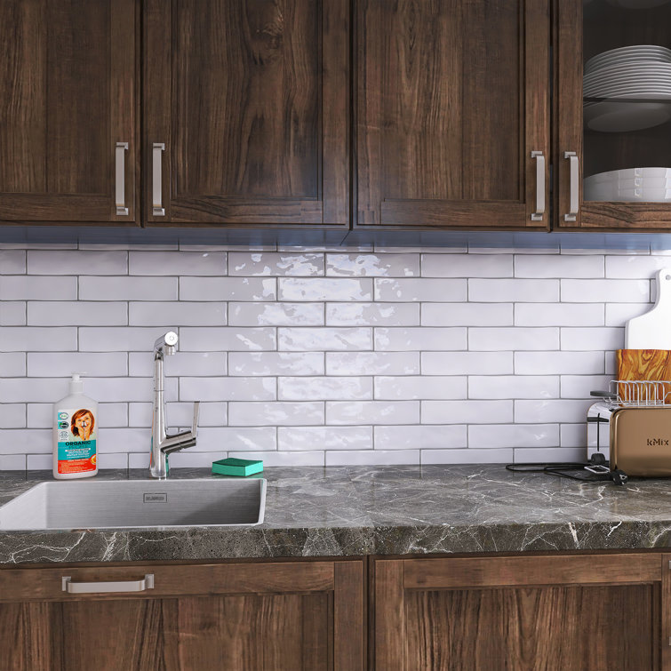 White Glossy Ceramic 3x12 Subway Wall Tile
