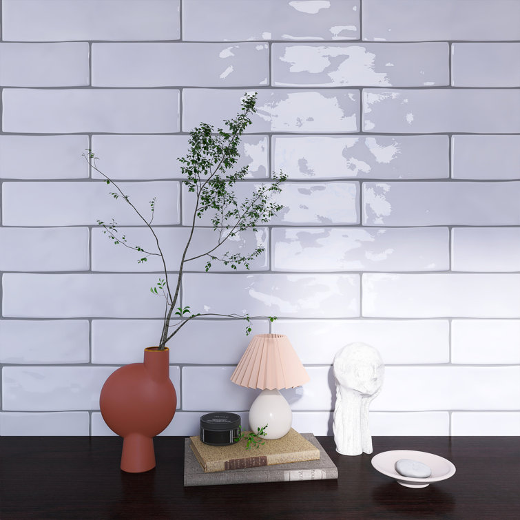 White Glossy Ceramic 3x12 Subway Wall Tile