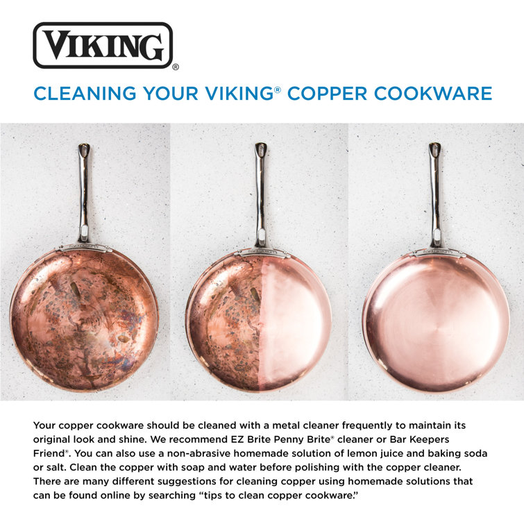 Viking 3-Ply Hammered Copper and Stainless Steel 10-Piece Cookware Set