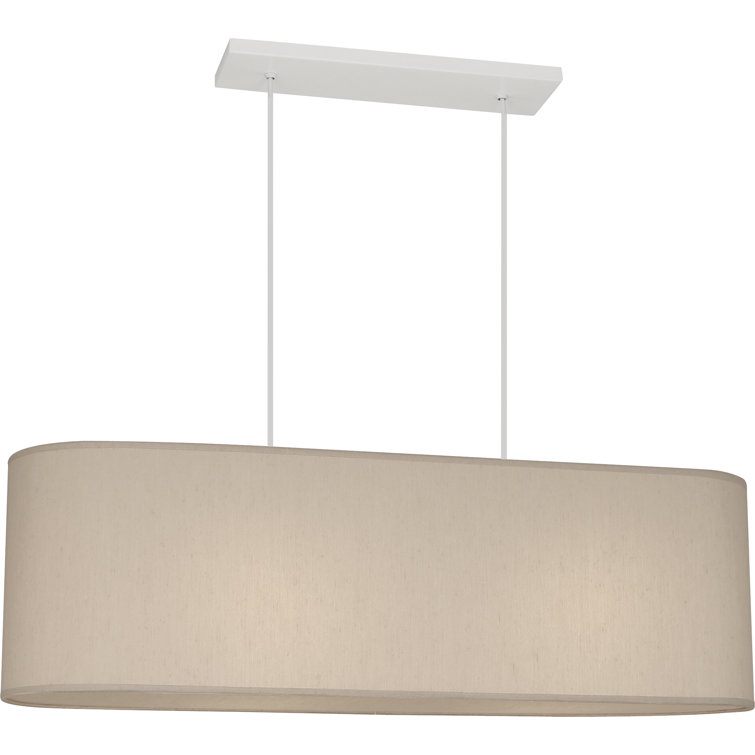 Elena Modern White Glass 2-Light Kitchen Island Pendant